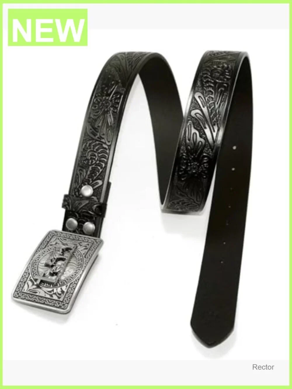 Men's Classic Western Handmade Cow Leather Belt with Buckle